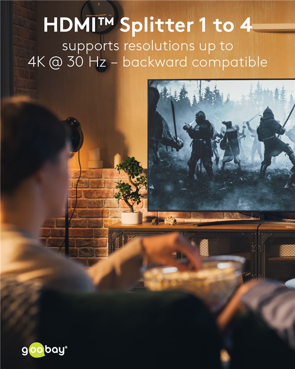 Goobay HDMI Splitter 1 To 4 4K 30 Hz - additional view