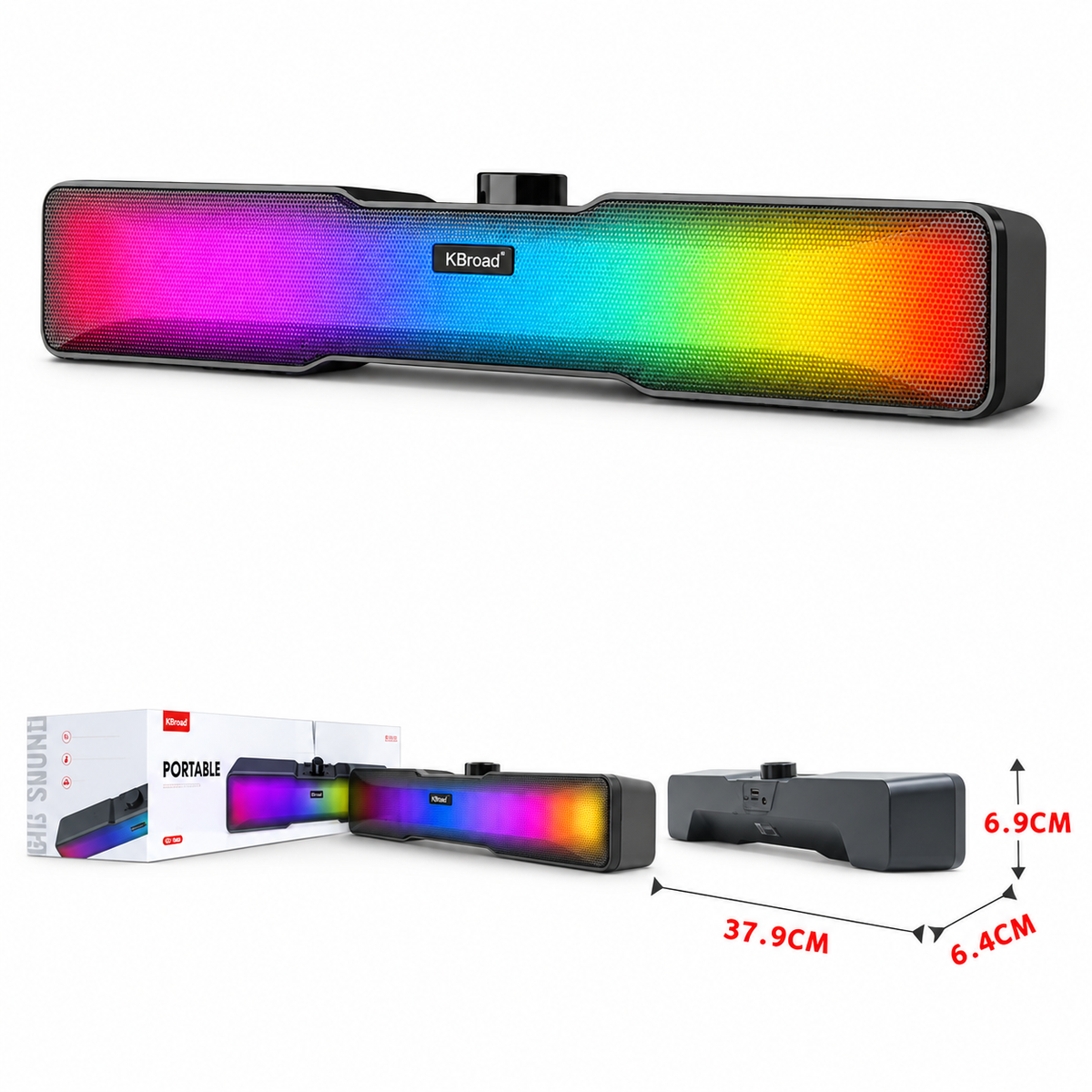 KTS-1968 2*6W Soundbar Speaker