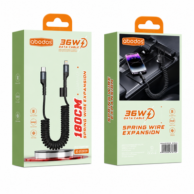 Abodos AS-DS3029 36W Type-C ~ iPhone Spring Cable