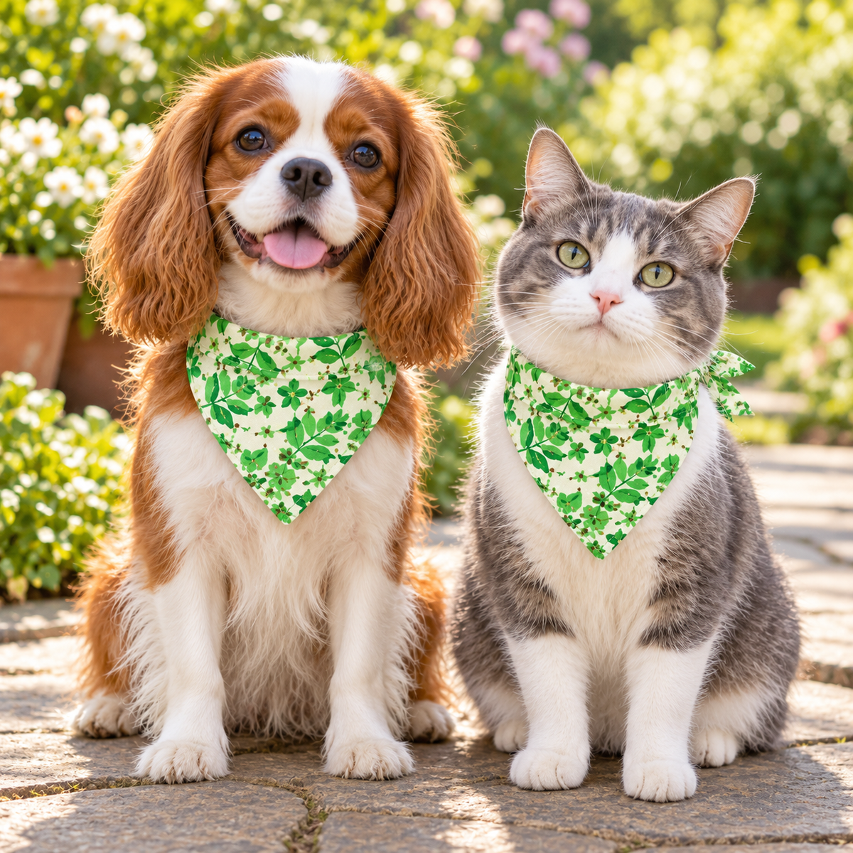 Double-Layer Pet Bandana - Green