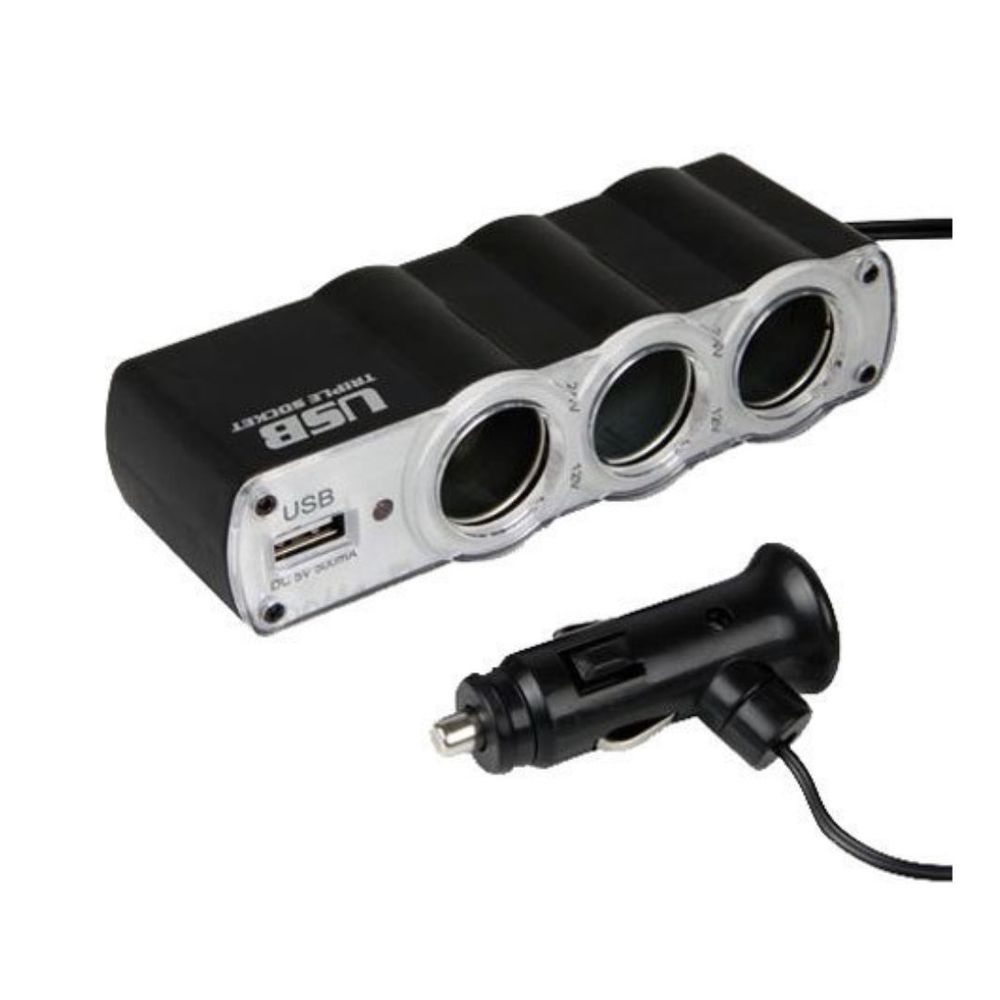 In Car Triple Socket USB