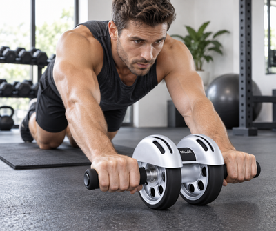 Wide Dual-Wheel Abdominal Roller