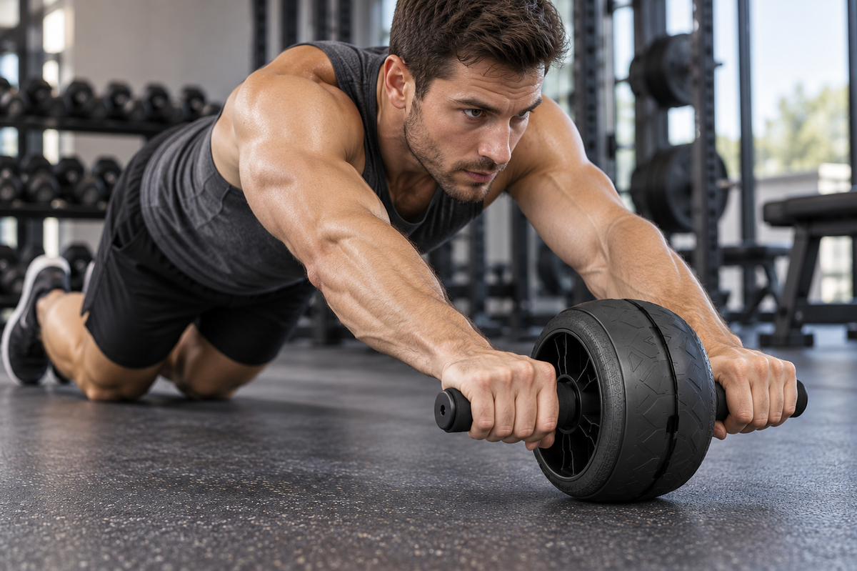 Dual-Wheel Ab Roller – Black