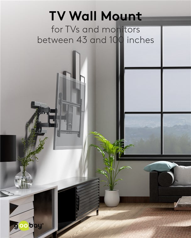 Goobay TV Wall Mount Basic Fullmotion Xl For Tvs From 43 To 100 - additional view