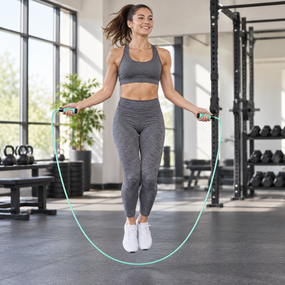 Professional Jump Rope Green in use