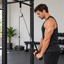Home Gym Cable Pulley System in use