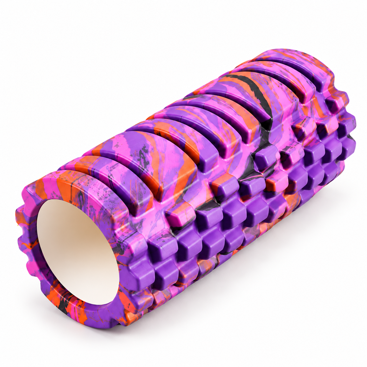 Textured Foam Massage Roller 33cm - Purple product view 2