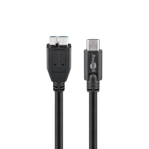 Goobay USB-C to Micro-B 3.0 1m Cable – Black