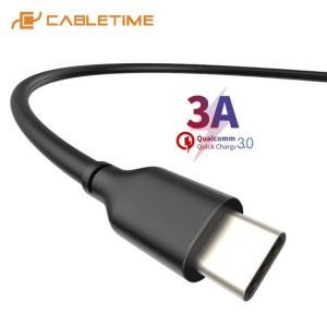 CableTime CA32L PVC USB-A2.0 to USB-C 3A 2M Charge Cable