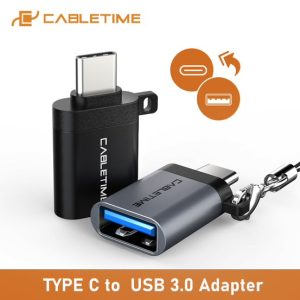 CableTime CP71B USB Type C Male To USB 3.0 Female OTG Adapter
