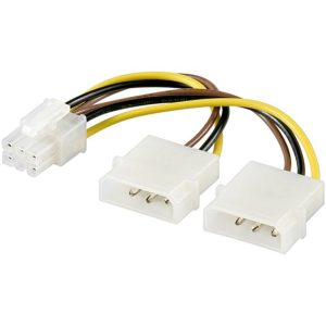 Goobay 2 Molex to 6-Pin PCI-E Power Cable