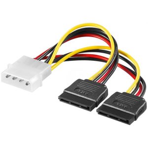 Goobay Molex Male to 2x SATA PC Y Power Cable