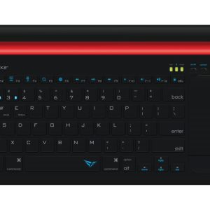 Alcatroz Xplorer Dock 2 Bluetooth Wireless Keyboard with Multi-Touch Trackpad – Black/Red
