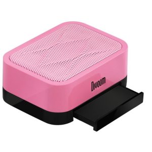 Divoom Portable Speaker, Rechargeable Battery, IPad, Iphone and other smartphones, 3W RMS, Pink