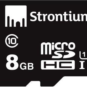 Strontium 8GB MicroSDHC card with SD Adaptor – Class 10