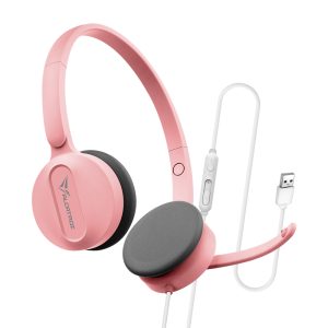 Alcatroz XP 3U USB Headset with Mic – Pink