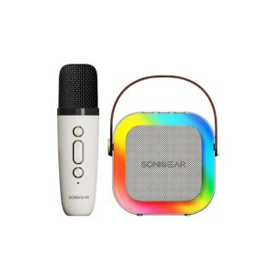 SonicGear iOX K200 Portable Bluetooth Speaker with Wireless Microphone – White