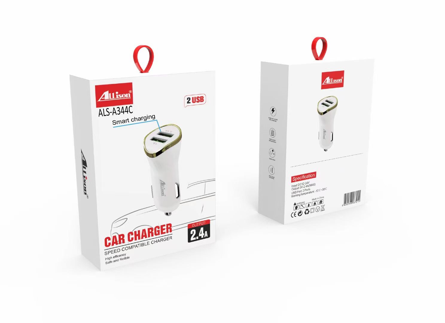 Allison ALSA344C 2USB Car Charger Tech4u