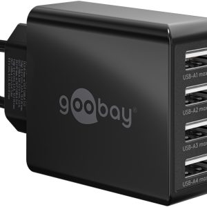 Goobay 30W 4-Port USB Charger – Black