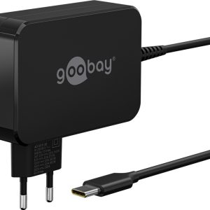 Goobay USB-C 65w Charger for Laptops – Black