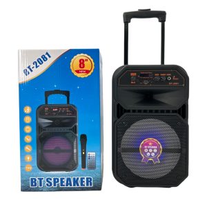 BT-2081 Bluetooth 8″ Speaker W/Mic+Remote