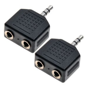 3.5mm(M) to 2X3.5mm(F) (4 Pack) Adapter