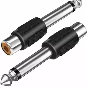 6.3mm(M) to RCA/AV (2 Pack) Adapter