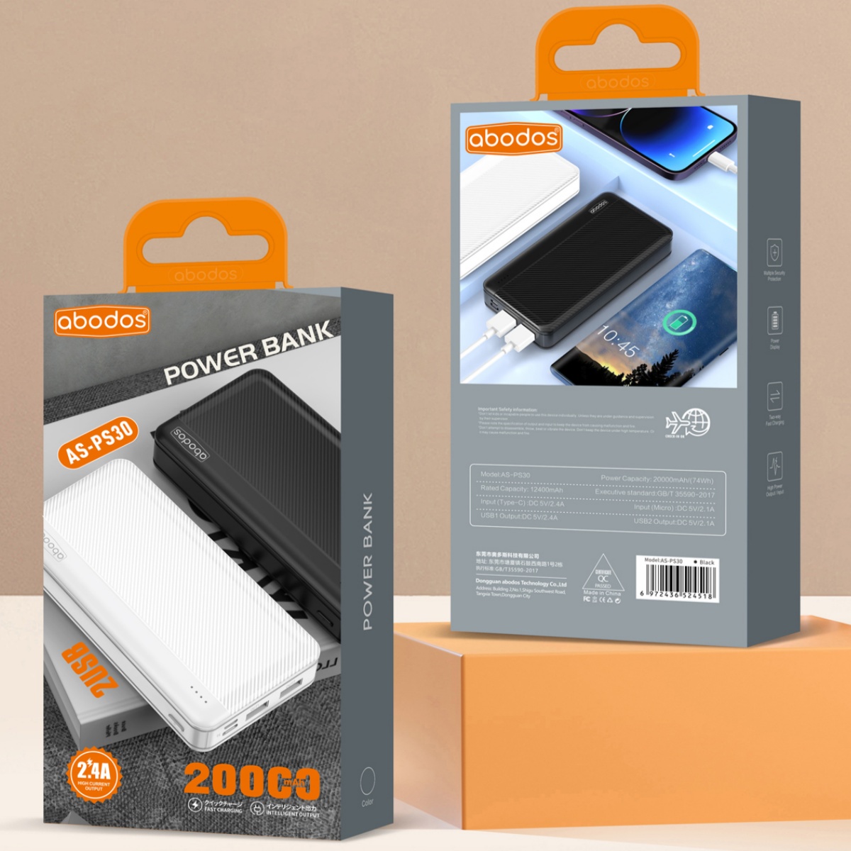 Abodos AS-PS30 20 000mAh Power Bank - Image 2