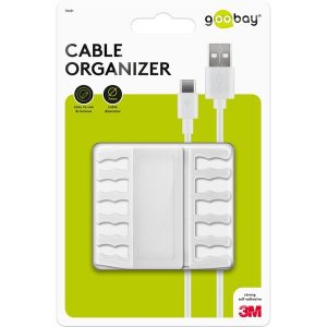 Goobay Cable Management 5 Slots 2-Piece Set – White