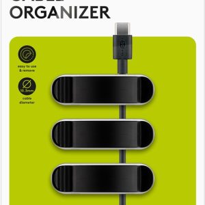 Goobay Cable Management Clip 3 Slots 3-Piece Set – Black