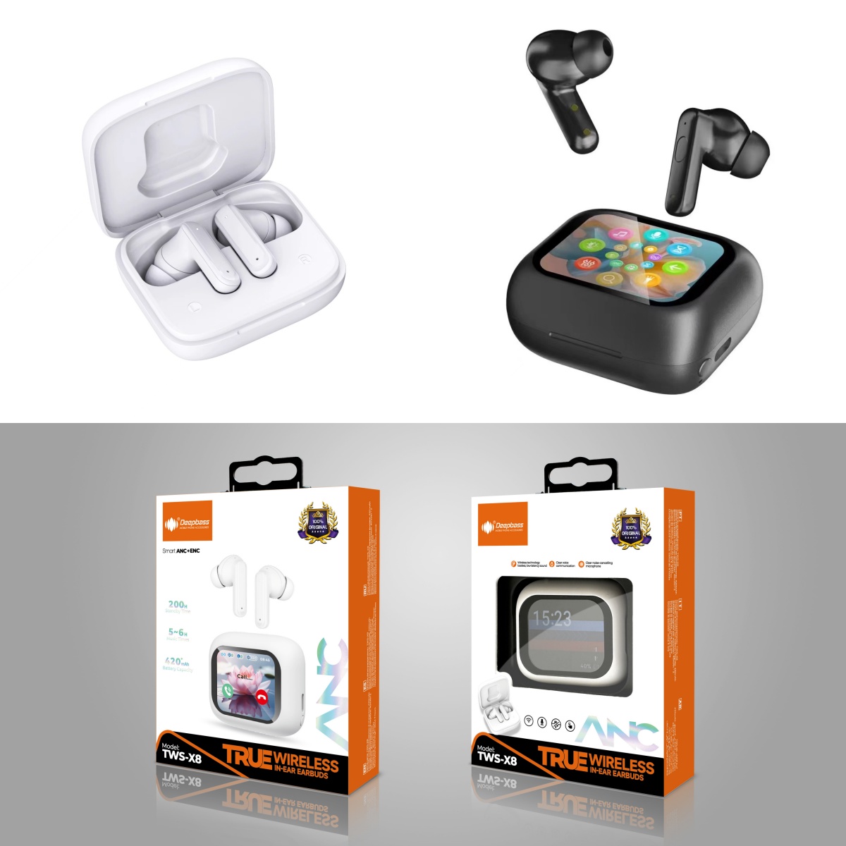 Deepbass TWS-X8 ANC+ENC Earpods - Image 3