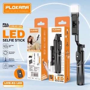 Plokama LIVE-K5 LED 70cm Selfie Stick
