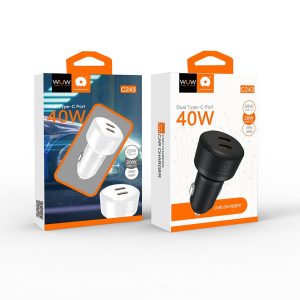 WUW-C243 40W PD*2 Car Charger