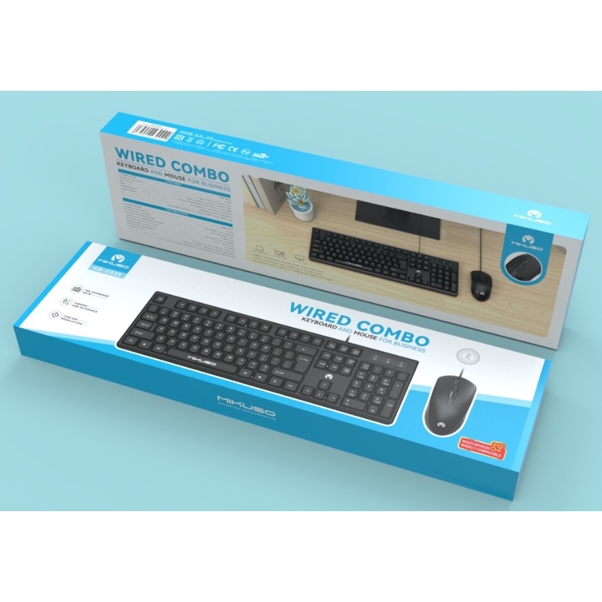 Mikuso KB-C039 Wired Combo Mouse+Keyboard - Image 2