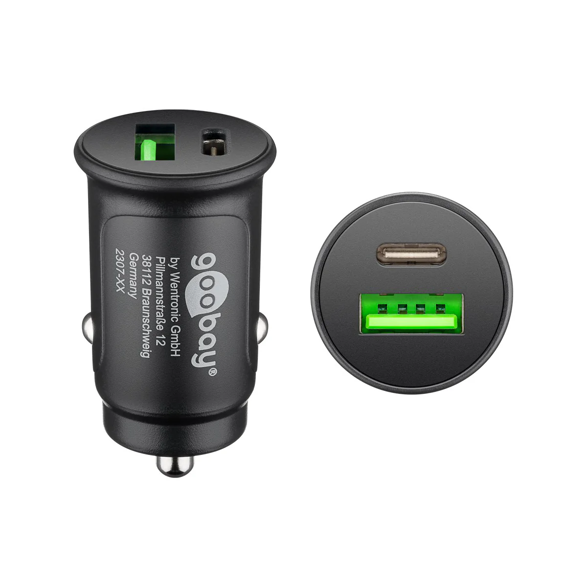 Goobay Dual-USB Fast USB-C PD 27W Car Charger - Image 2