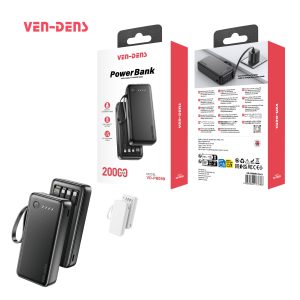 VEN-DENS VD-PB059 20000mAh Power Bank W/Cable