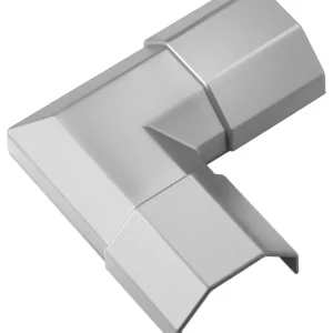 Goobay Cable Duct Corner Connection 33mm for Extending Cable Ducts – Silver