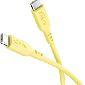 Goobay USB-C to USB-C Silicone 1.5m Charging Cable – Yellow