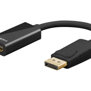 Goobay DisplayPort to HDMI Adapter Cable 1.2, Gold-Plated