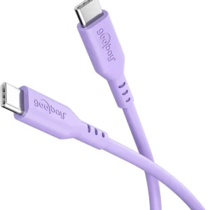 Goobay USB-C to USB-C Silicone 1.5m Charging Cable – Purple