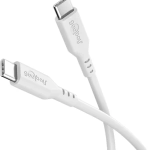 Goobay USB-C to USB-C Silicone 1.5m Charging Cable – White