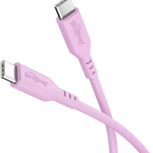 Goobay USB-C to USB-C Silicone 1.5m Charging Cable – Pink