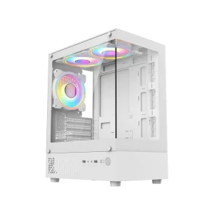 Armaggeddon Aquaron Duplex 2 Chroma MicroATX Gaming Case – White