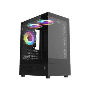 Armaggeddon Aquaron Duplex 2 Chroma MicroATX Gaming Case – Black