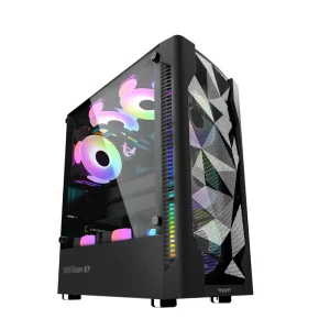 Armaggeddon Tritron 3 ATX Gaming Case with 3xARGB Fans – Black