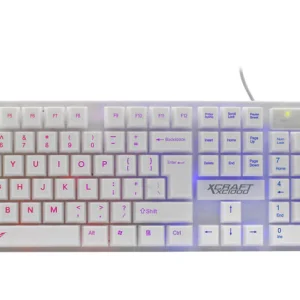Alcatroz X-Craft XC 1000 Gaming USB Wired Keyboard and Mouse – White