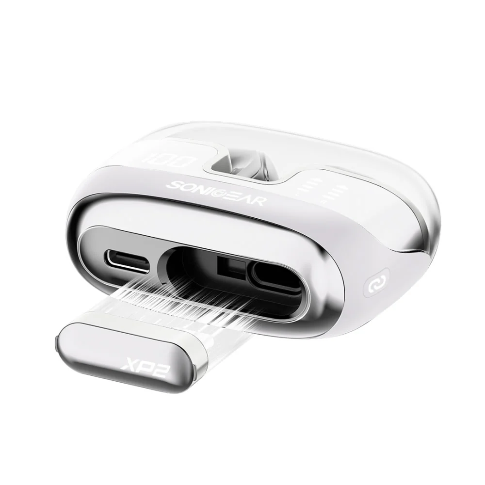 SonicGear Earpump XP2 Bluetooth and Wireless ENC Earphones - Platinum - Image 2