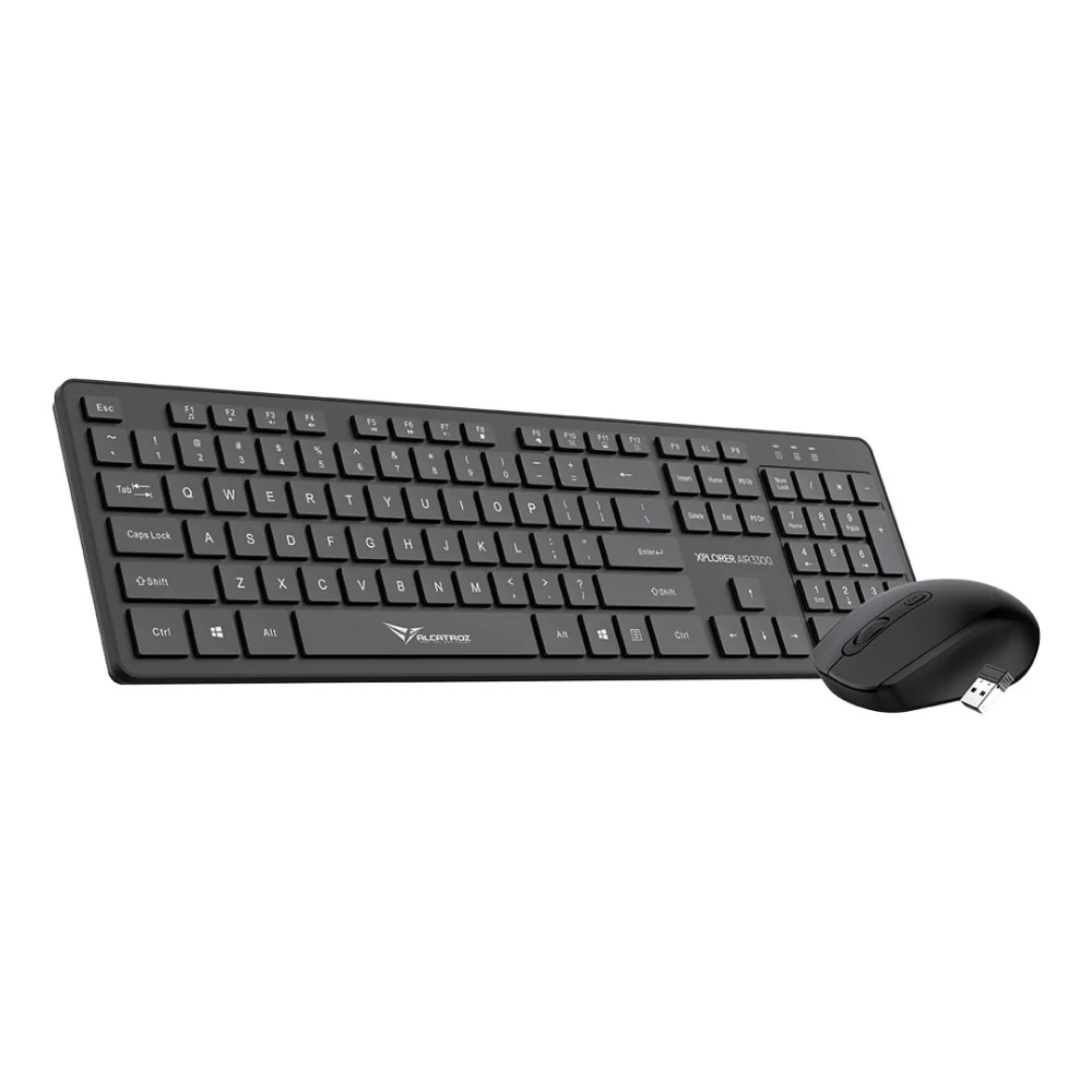 Alcatroz Xplorer Air 3300 Wireless Keyboard and Mouse - Black - Image 2