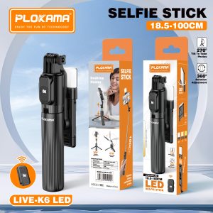 Plokama LIVE-K6 LED 100cm Selfie Stick