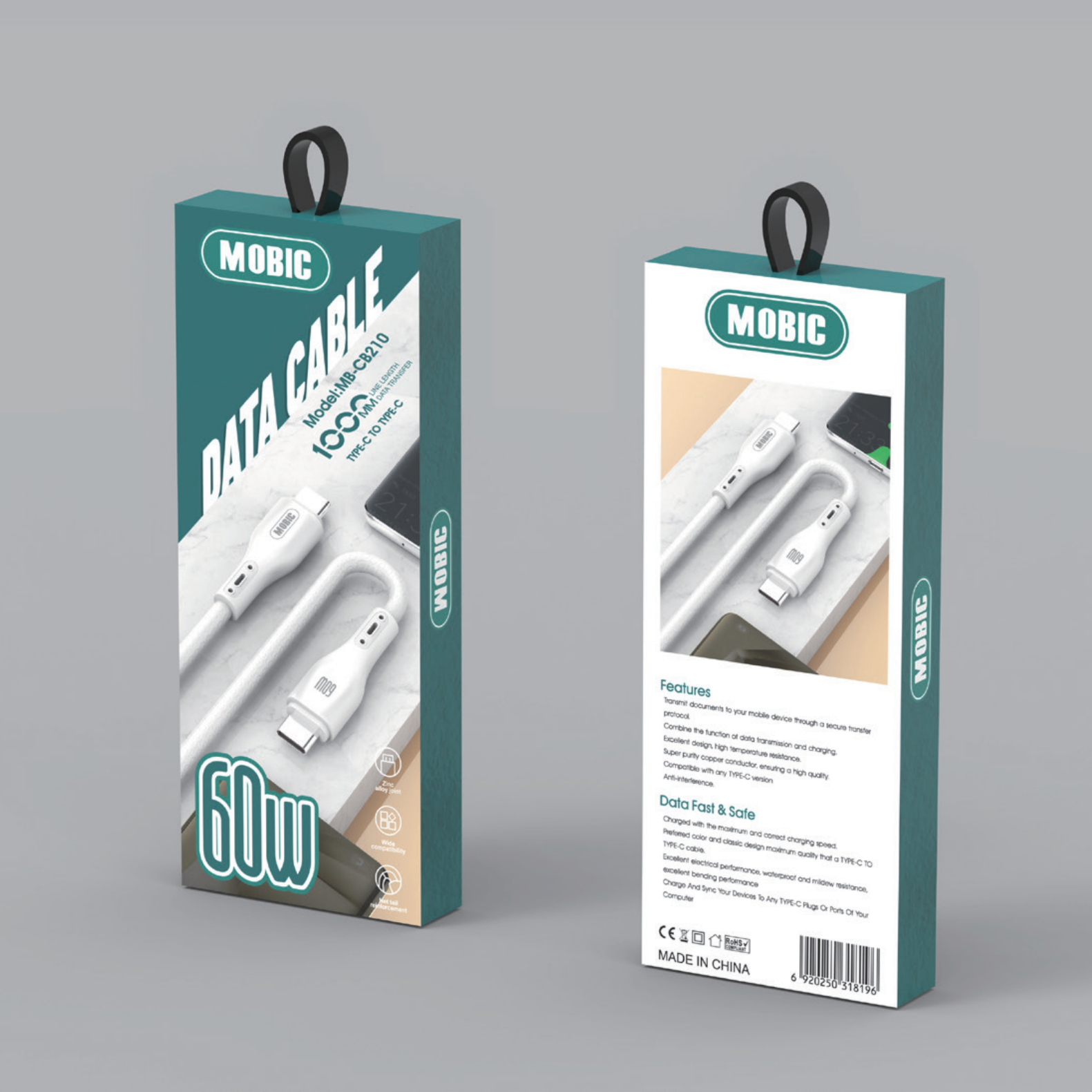 Mobic CB-210 60W Type-C~Type-C Cable